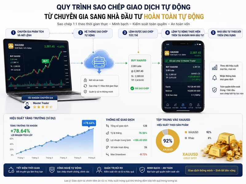 Quy trình sao chép giao dịch tự động